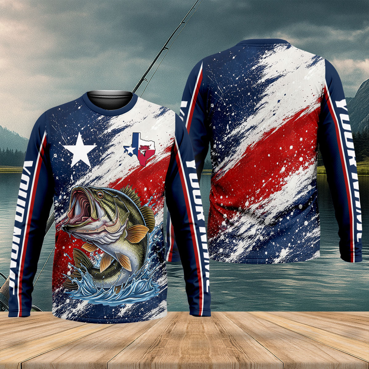 Texas Bass Fishing UPF Polo Shirt, Fishing Shirts For Men, Mens Fishing Shirts