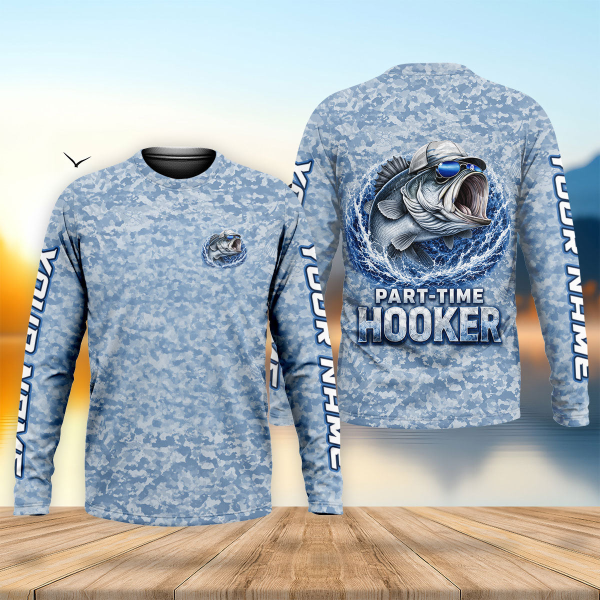 Part Time Hooker Funny Fishing UPF Shirt, Fishing Shirts For Men, Fisherman Gift