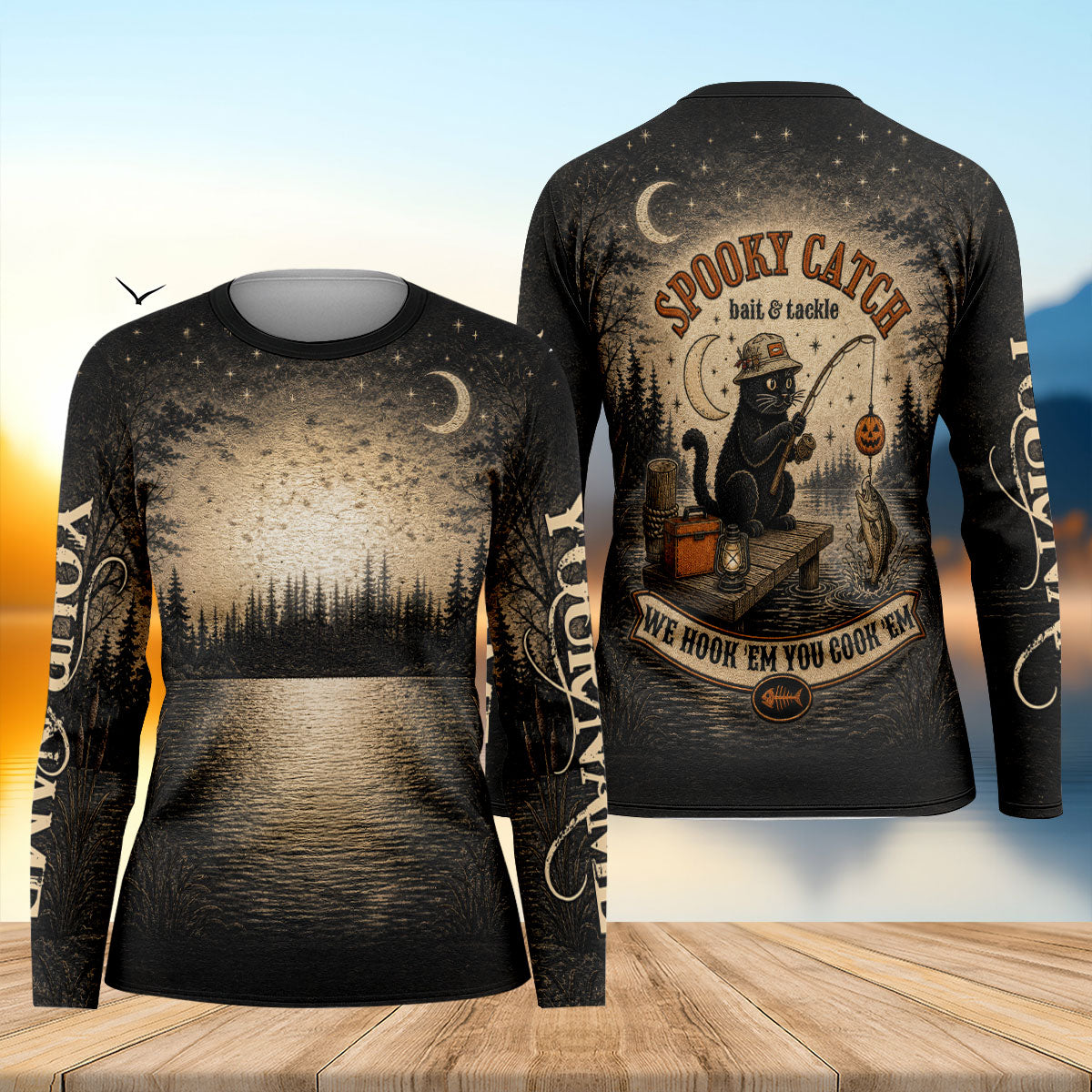 Spooky Catch Bait And Tackle Halloween UPF Shirt, Fishing Shirts For Women, Fishing Shirt