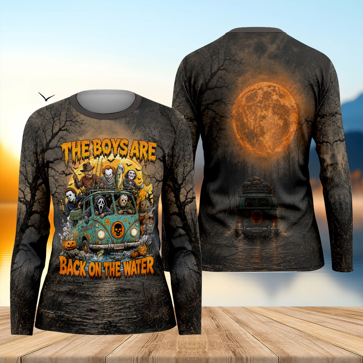 The Boys Are Back Horror Character Shirt, Halloween Fishing Shirt, Fishing Shirts For Women
