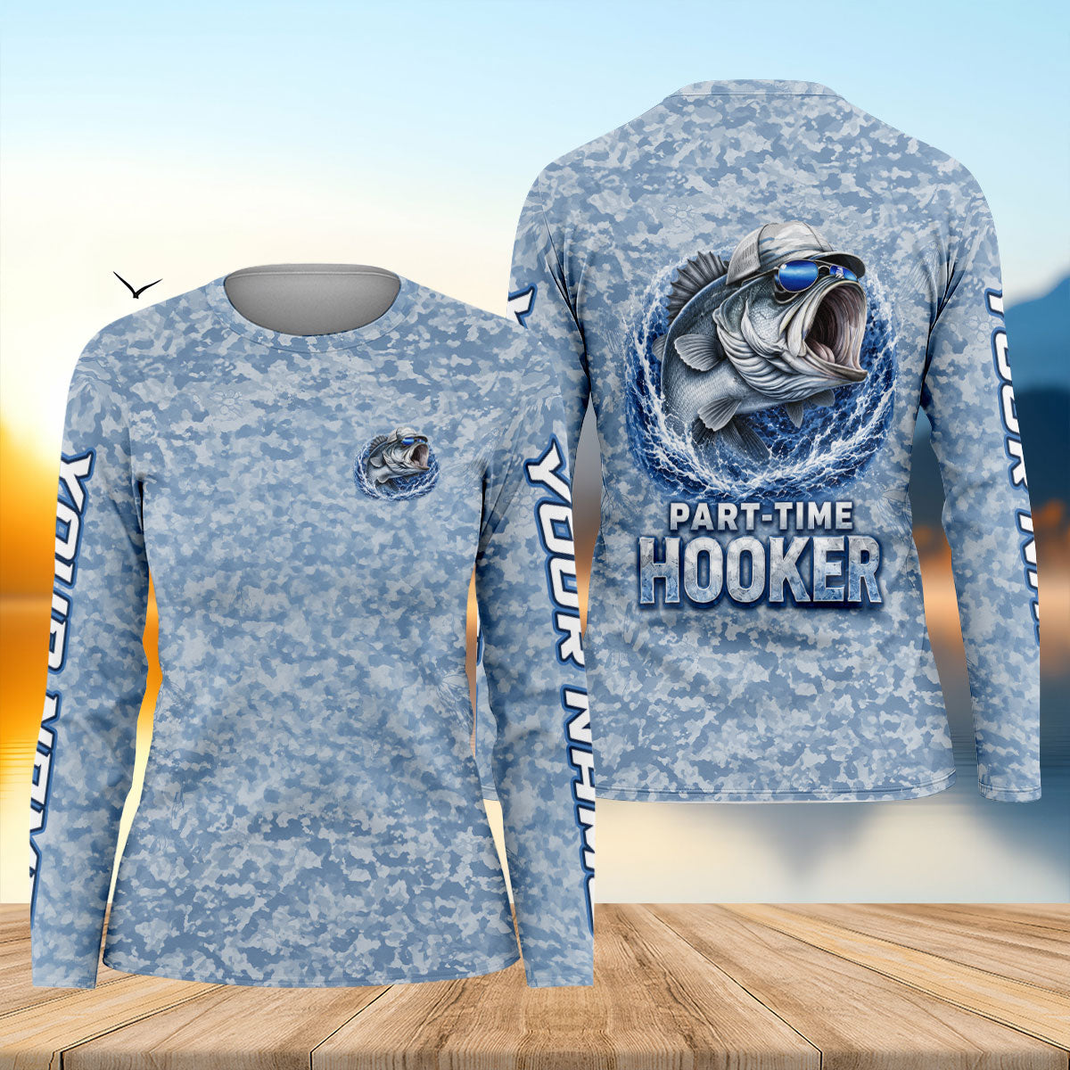 Part Time Hooker Funny Fishing UPF Shirt, Fishing Shirts For Women, Women's Fishing Shirt
