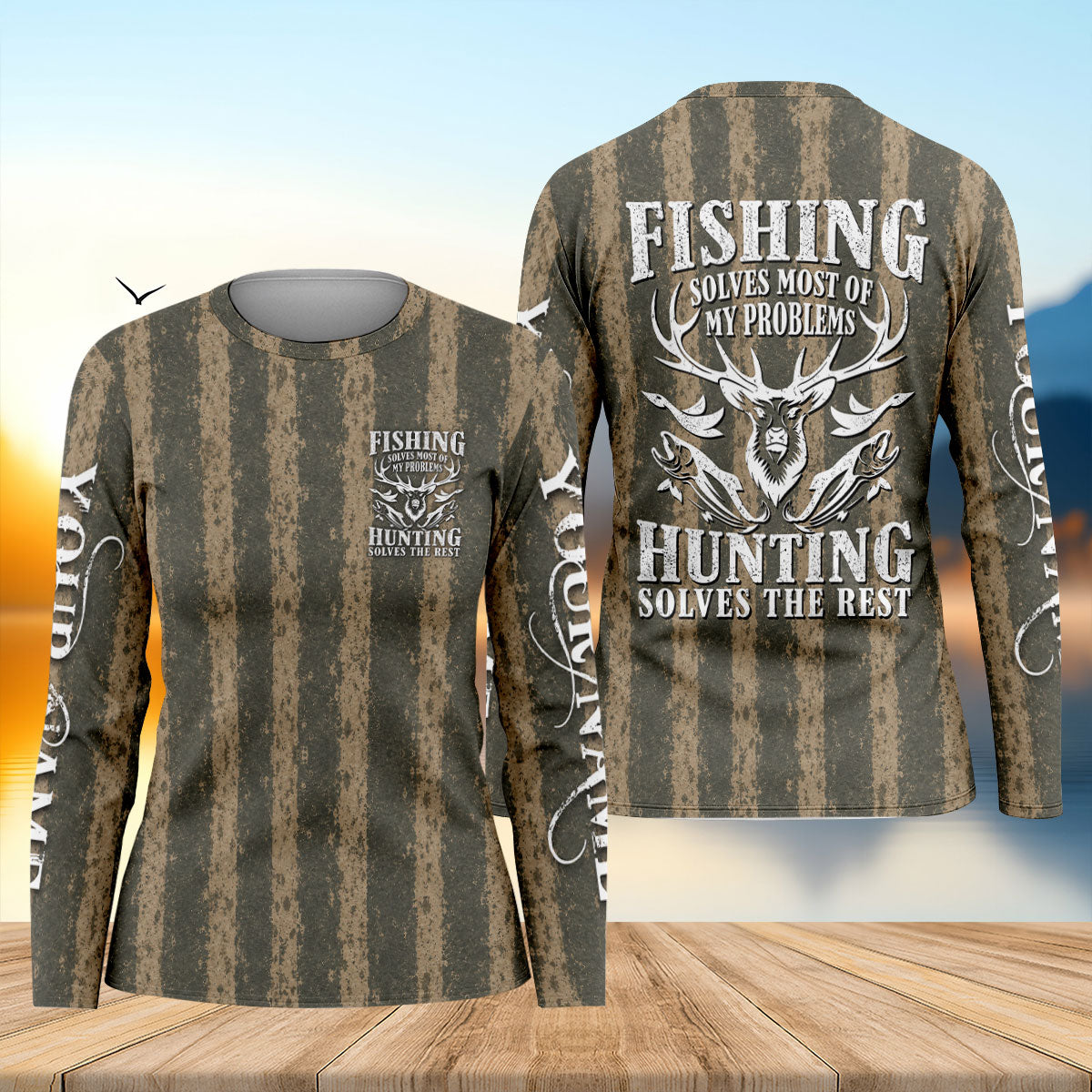 Fishing Solves My Problems Hunting Solves The Rest Fishing Shirt, Fishing Shirt For Women