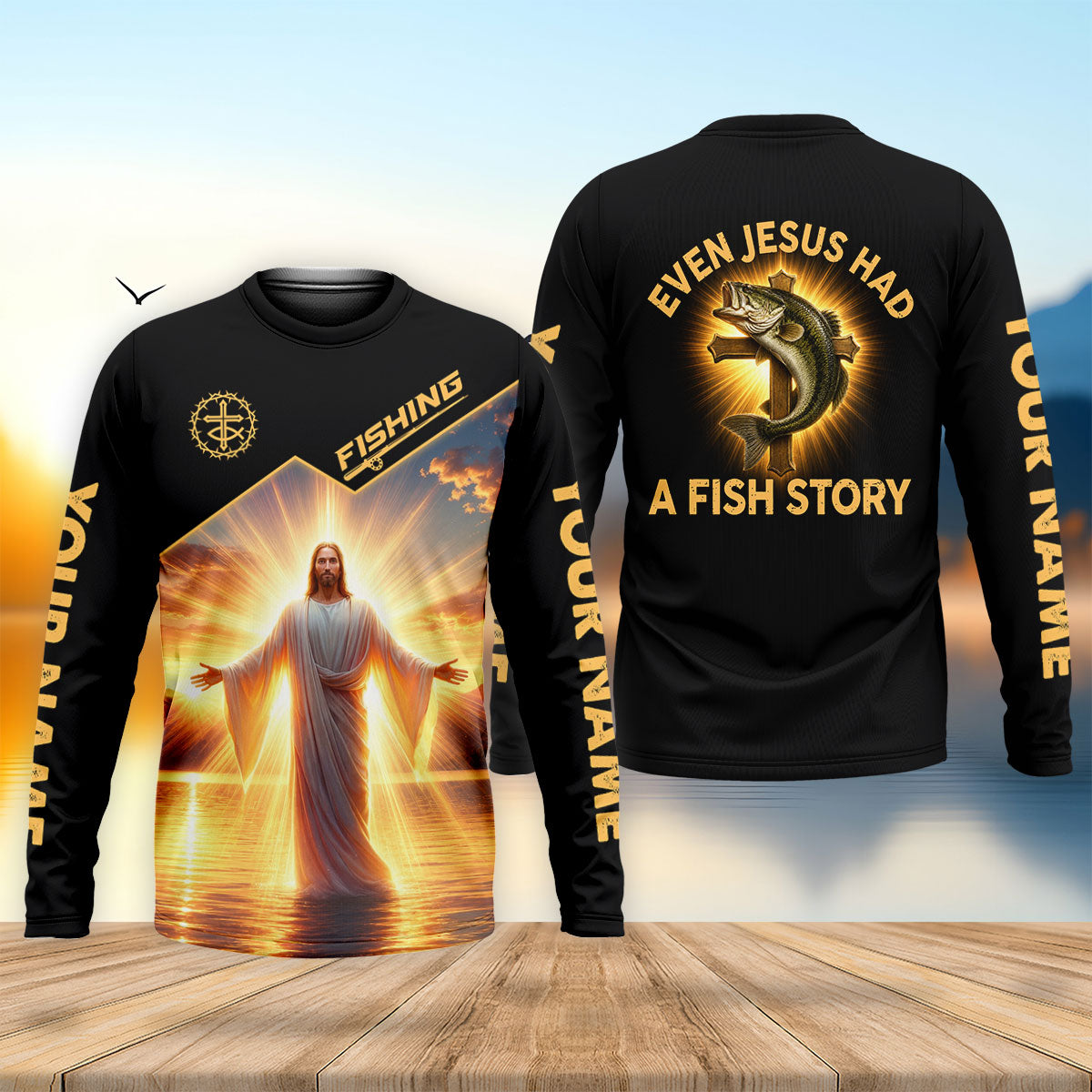 Even Jesus Had A Fish Story Christian Fishing UPF Shirt, Fishing Shirt For Men, Fisherman Gift