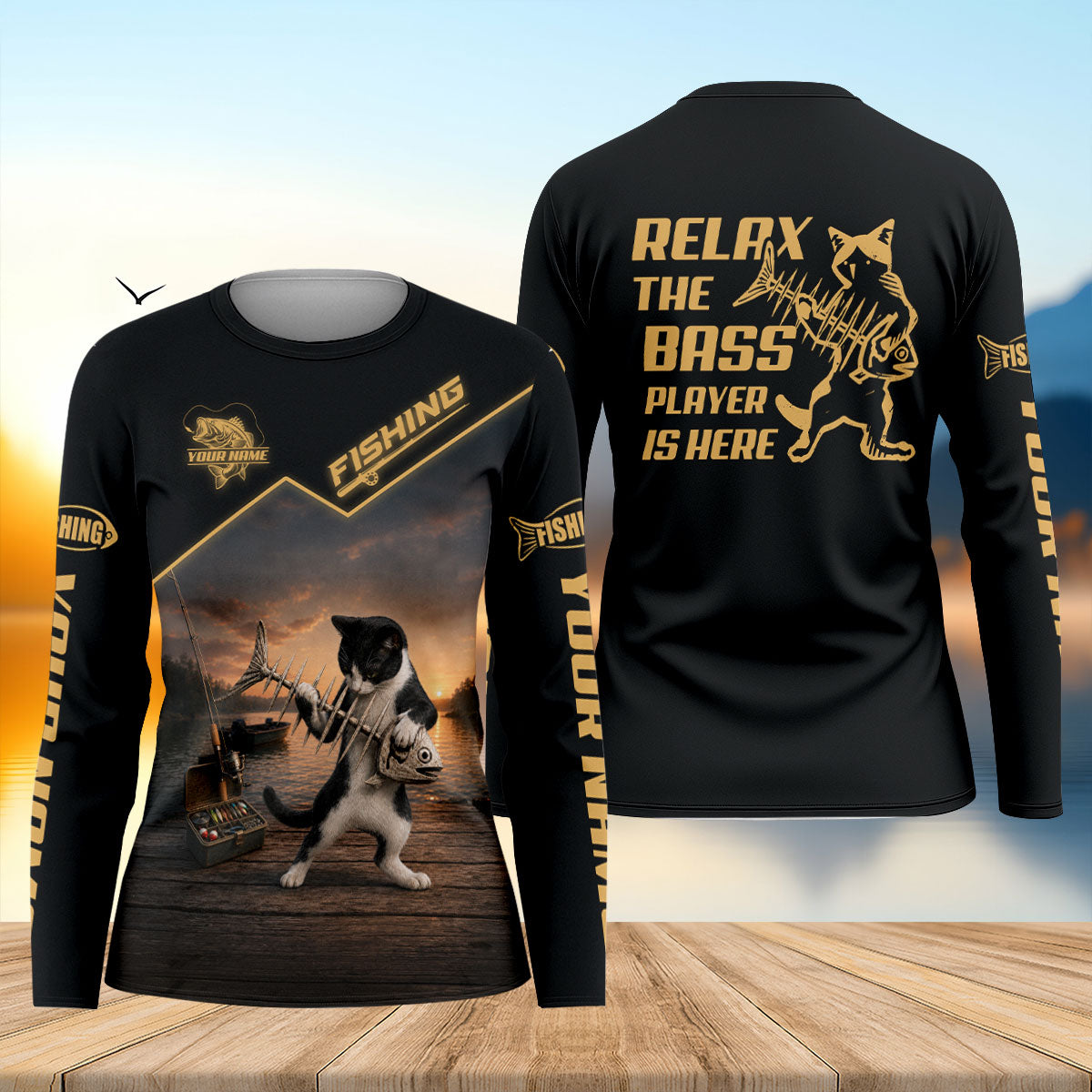 Custom Relax The Bass Player Is Here Fishing UPF Shirt, Women's Fishing Shirt, Fishing Gifts