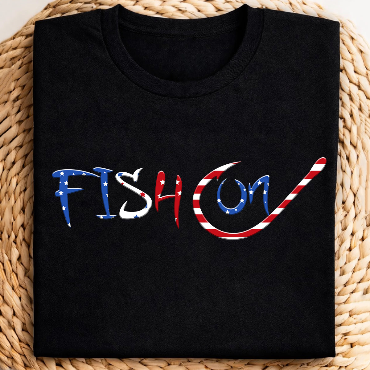 Fish On Patriotic 4th Of July Funny Fishing Shirt, 250th Anniversary Fishing T-Shirts