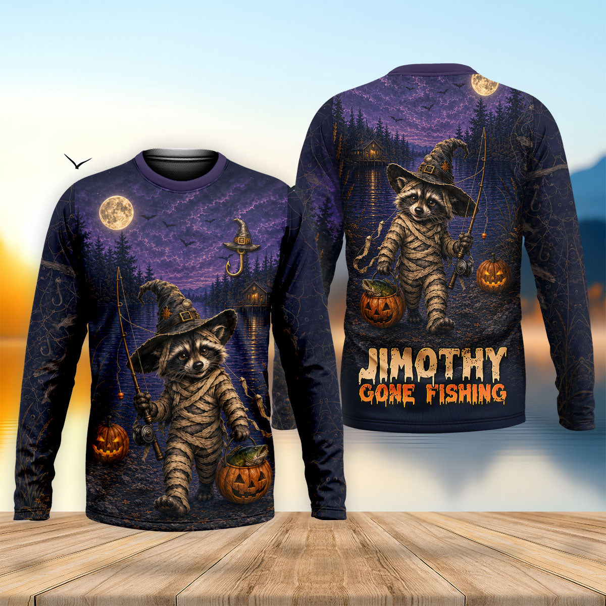 Jimothy Gone Fishing Halloween UPF Shirt, Fishing Shirts For Men, Fishing Apparel
