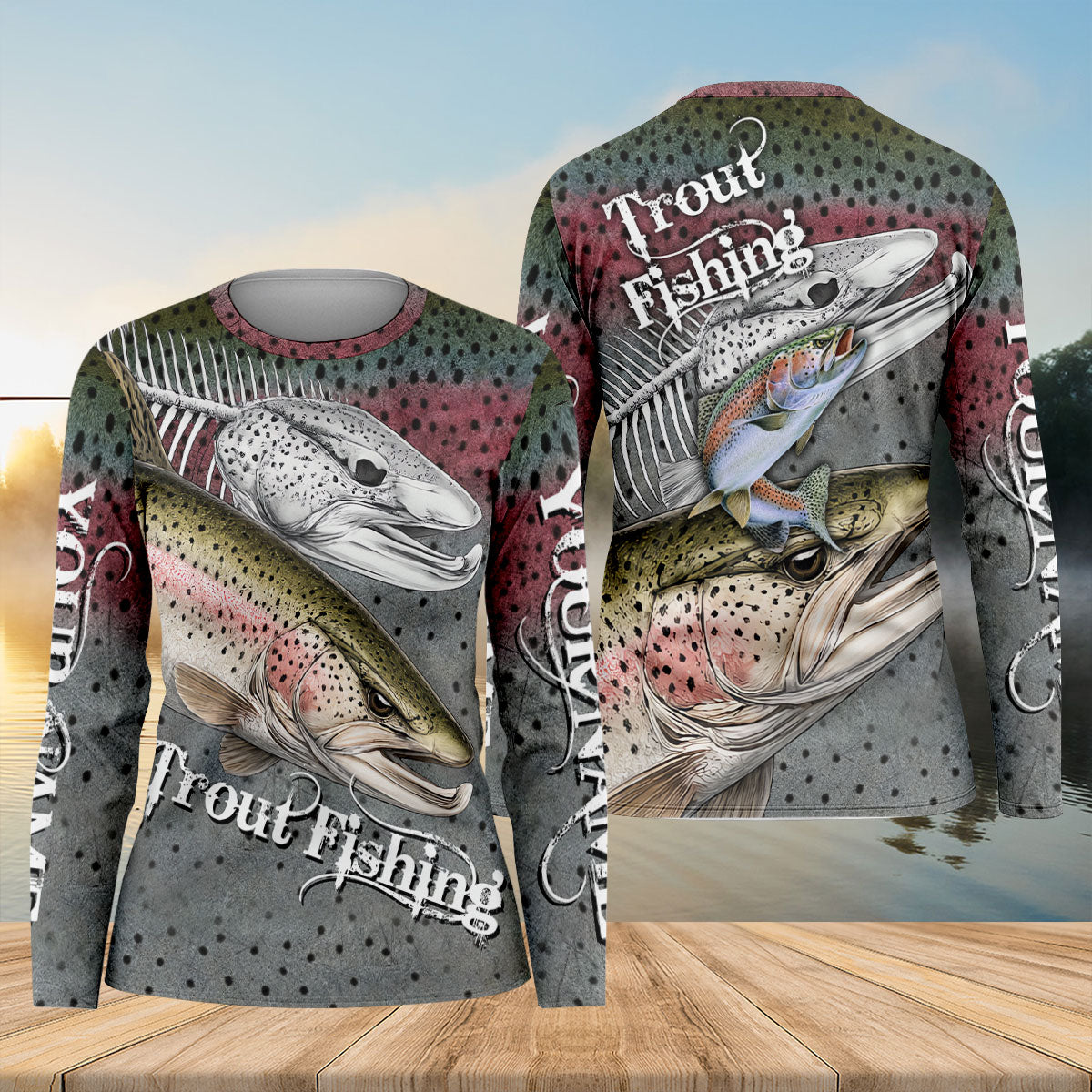 Custom Trout Fishing UPF Shirt, Fishing Shirts For Women, Fishing Shirt
