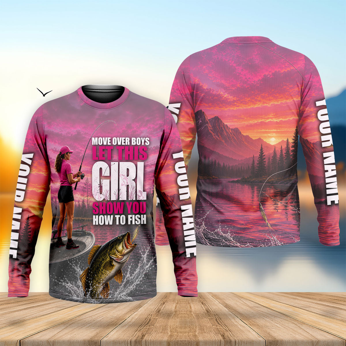 Move Over Boys Let This Girl Show You How To Fish Shirt, Women's Fishing Shirt, Bass Fishing Shirt