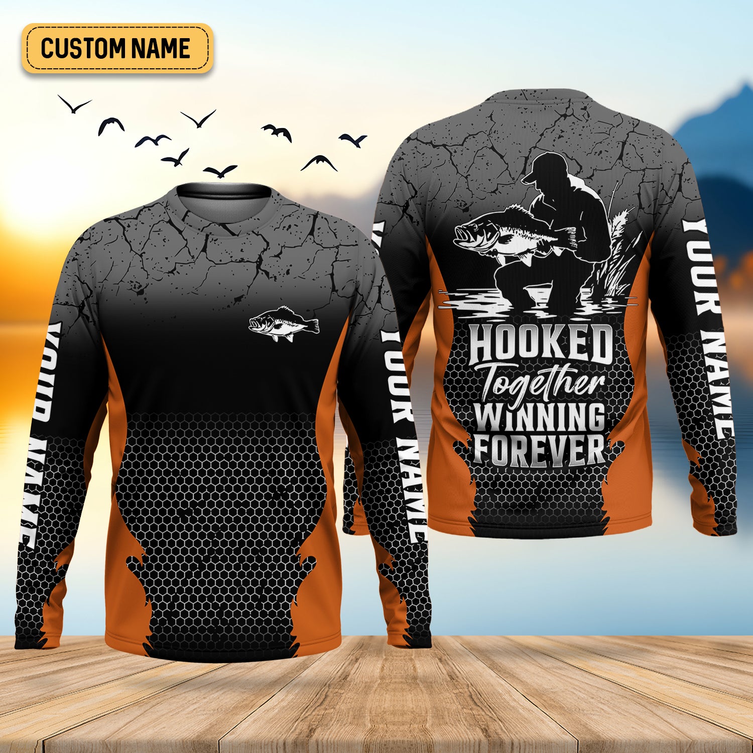 Hook Together, Winning Forever, Fishing Tournament Shirt, SPF Shirt For Men, Presents For Fishermen