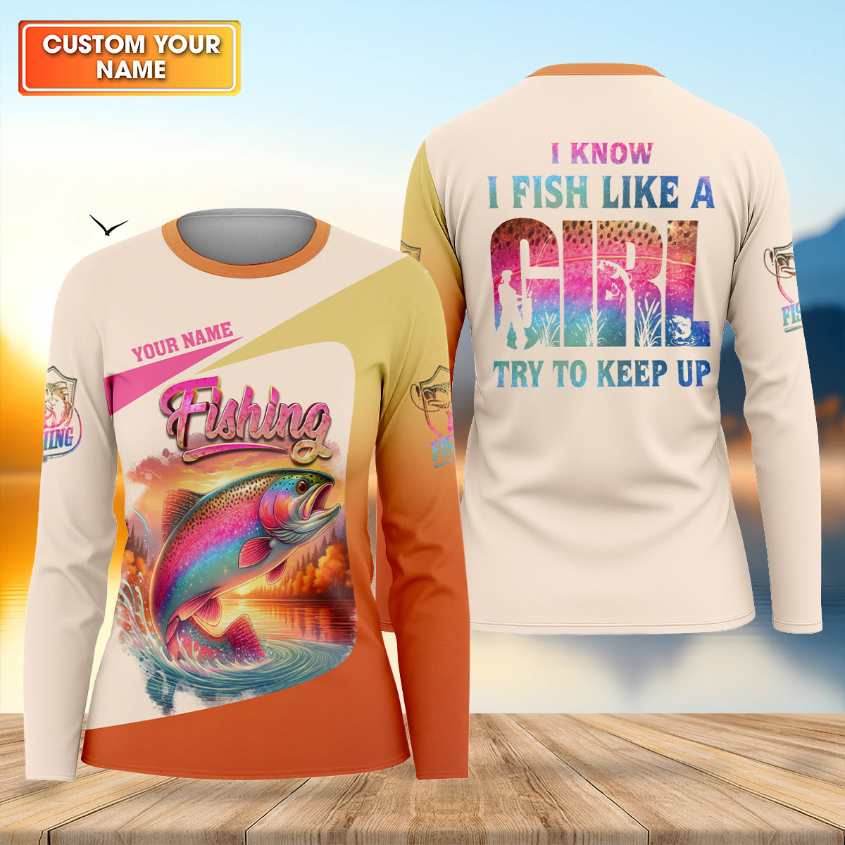 I Know I Fish Like A Girl SPF Shirt, Female Fishing Shirts, Funny Fishing Shirt