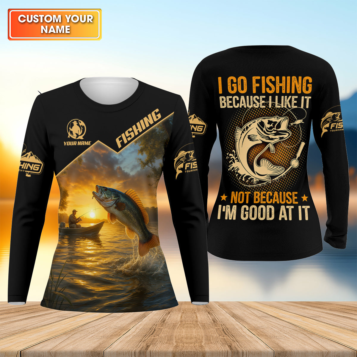 I Go Fishing Because I Like It SPF Shirt, Female Fishing Shirts, Funny Fishing Shirt