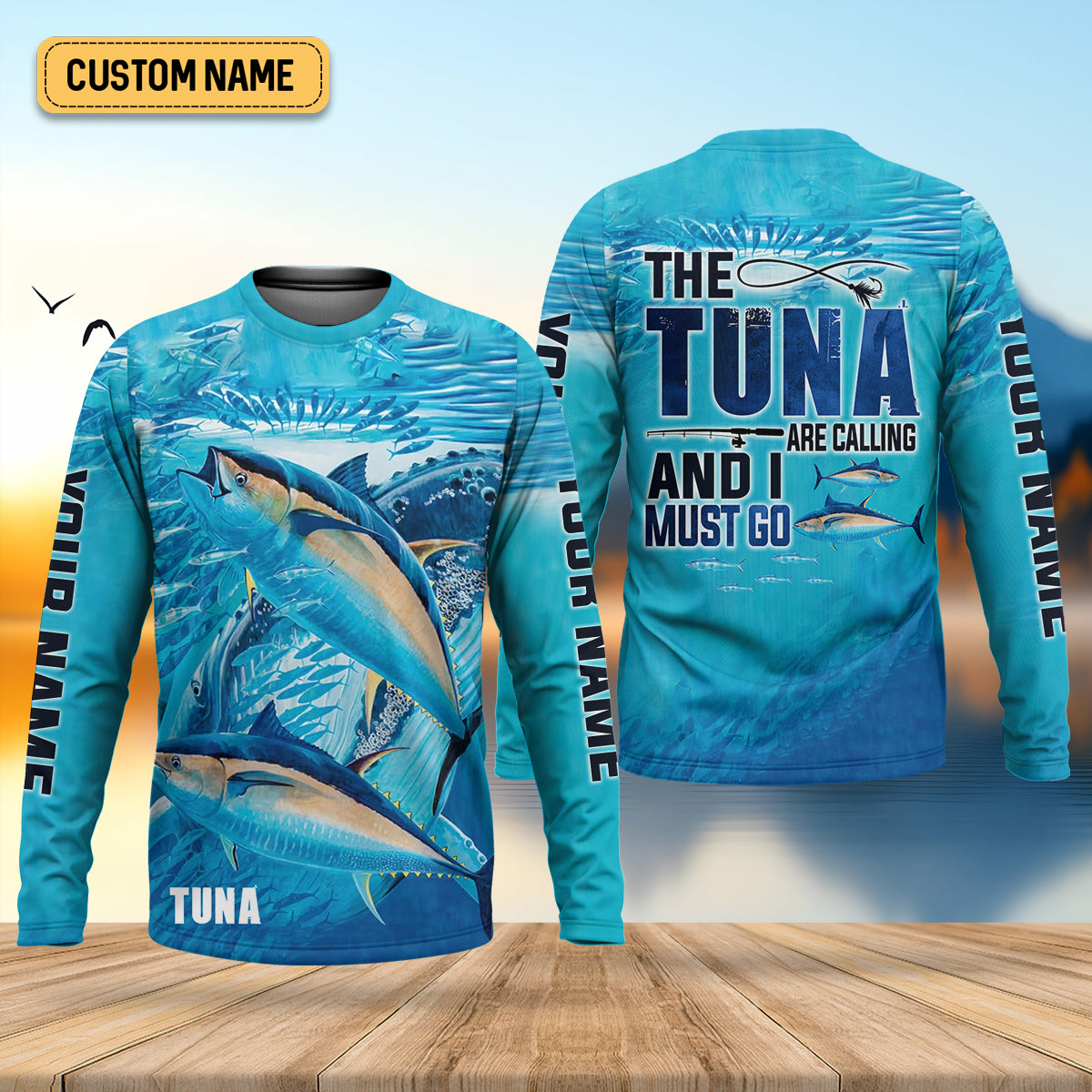 The Tuna Are Calling And I Must Go Fishing UPF Shirts, Fishing Gifts For Men, Tuna Fishing Shirts For Men