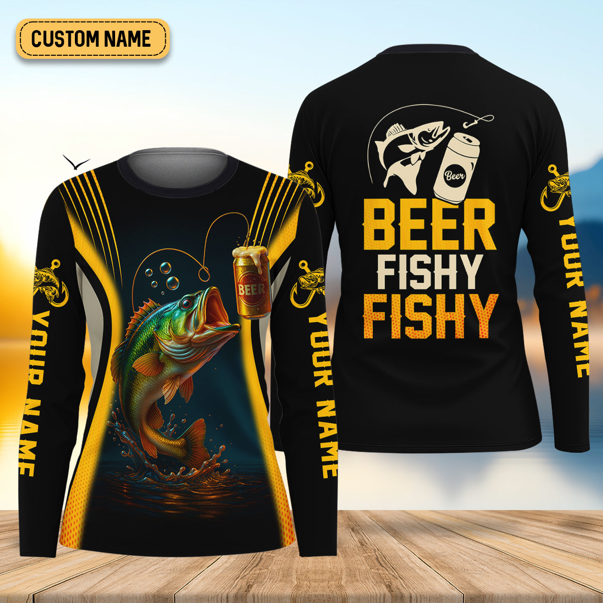 Beer Fishy Fishy Funny Fishing Shirt, SPF Long Sleeve Shirts Womens, Fishing And Beer Fishing Shirt For Women