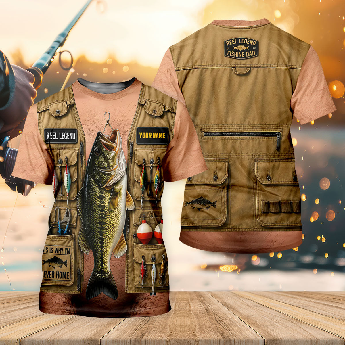 Personalized Fishing Long Sleeve Shirt Medium Skin, Men's Long Sleeve Shirt, Fishing Shirt