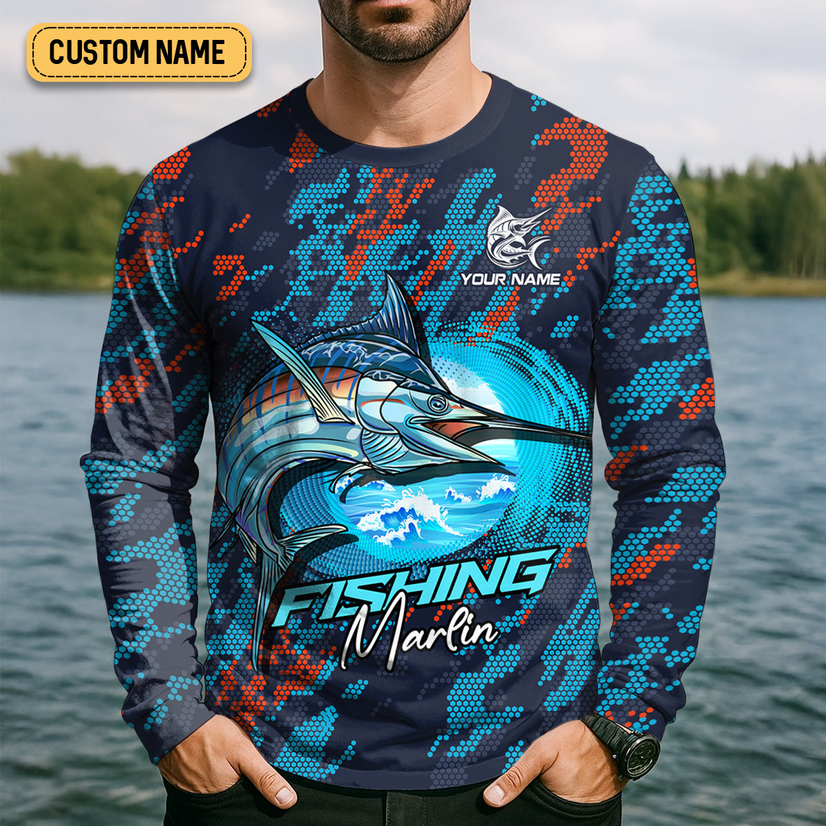 Marlin Fishing SPF Shirts, Gone Fishing Be Back At Sunset Or Maybe Sunrise Shirts For Men, Funny Fisherman Gift
