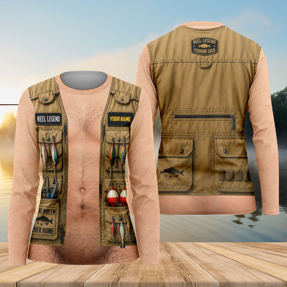 Custom Fishing Vest Long Sleeve UPF Shirt Skin, Women's Fishing Shirt, Fishing Gift For Women