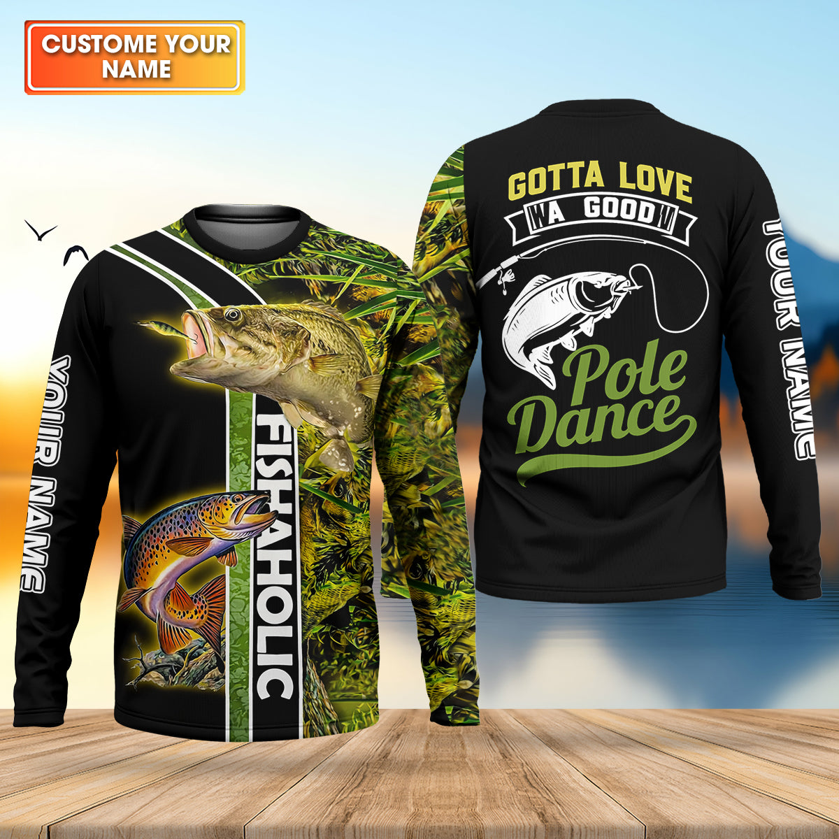 Gotta Love A Good Pole Dance Fishaholic Fishing UPF Shirts, Funny Fishing Shirt, Fishing Gift for Men