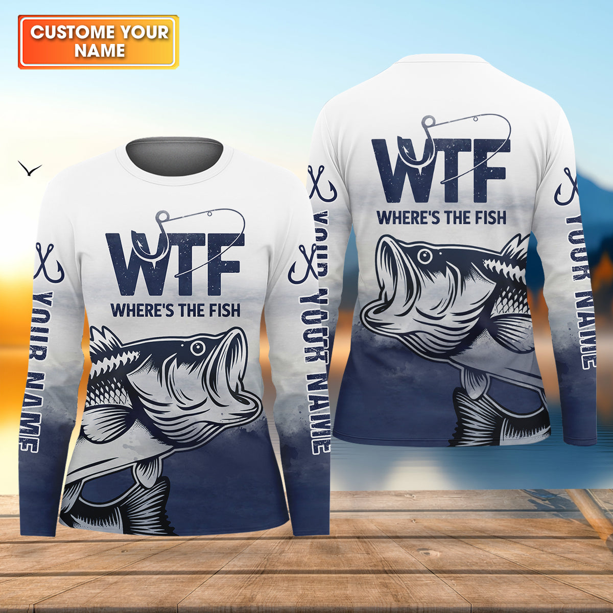 Where's The Fish Funny Fishing Shirt, Funny Quote Fishing UPF Shirts, Women Fishing Shirt