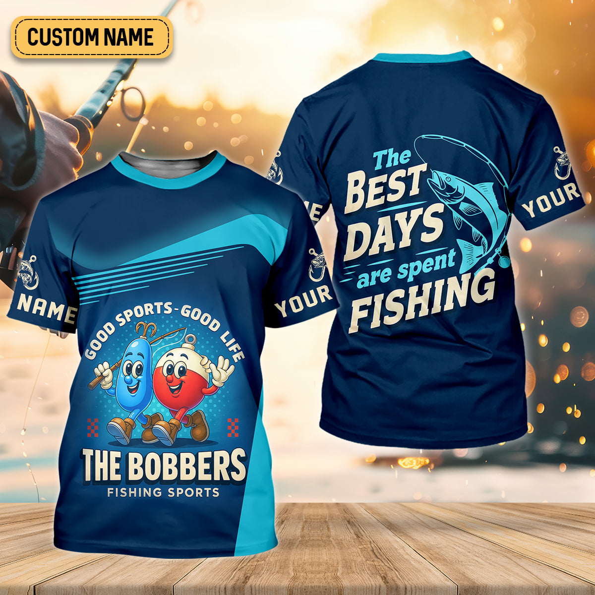 The Best Days Are Spent Fishing, The Bobber Fishing Sports, SPF Shirt For Men, Fishing Shirts For Men