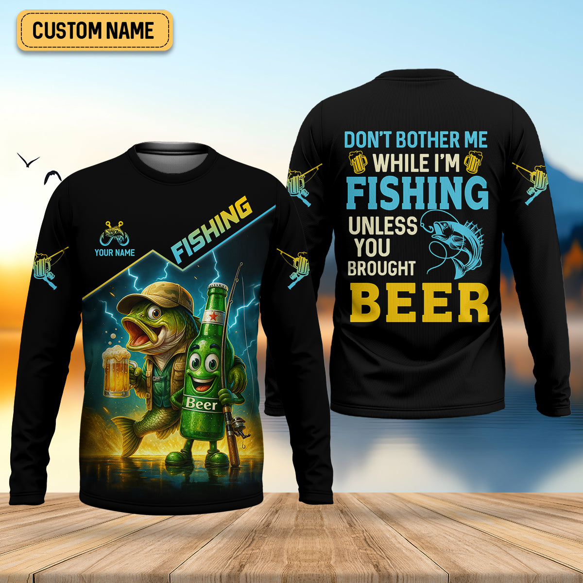 Don't Bother Me While I'm Fishing Unless You Brought Beer Funny Fishing Shirt, SPF Shirt, Fishing Shirts For Men