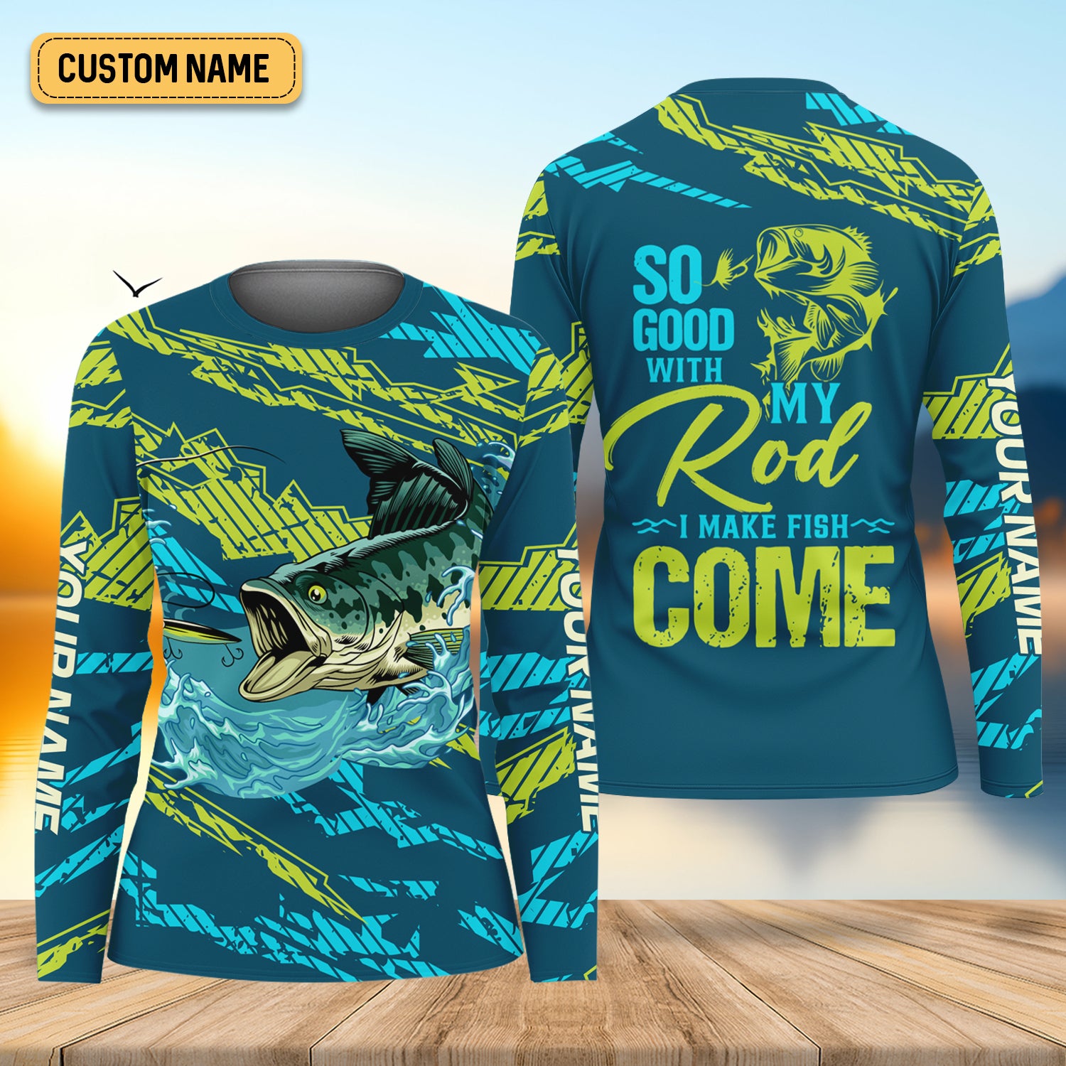 Bass Fishing UPF Shirts, So Good With My Rod I Make Fish Come, Women Fishing Shirt, SPF Long Sleeve Shirts Womens