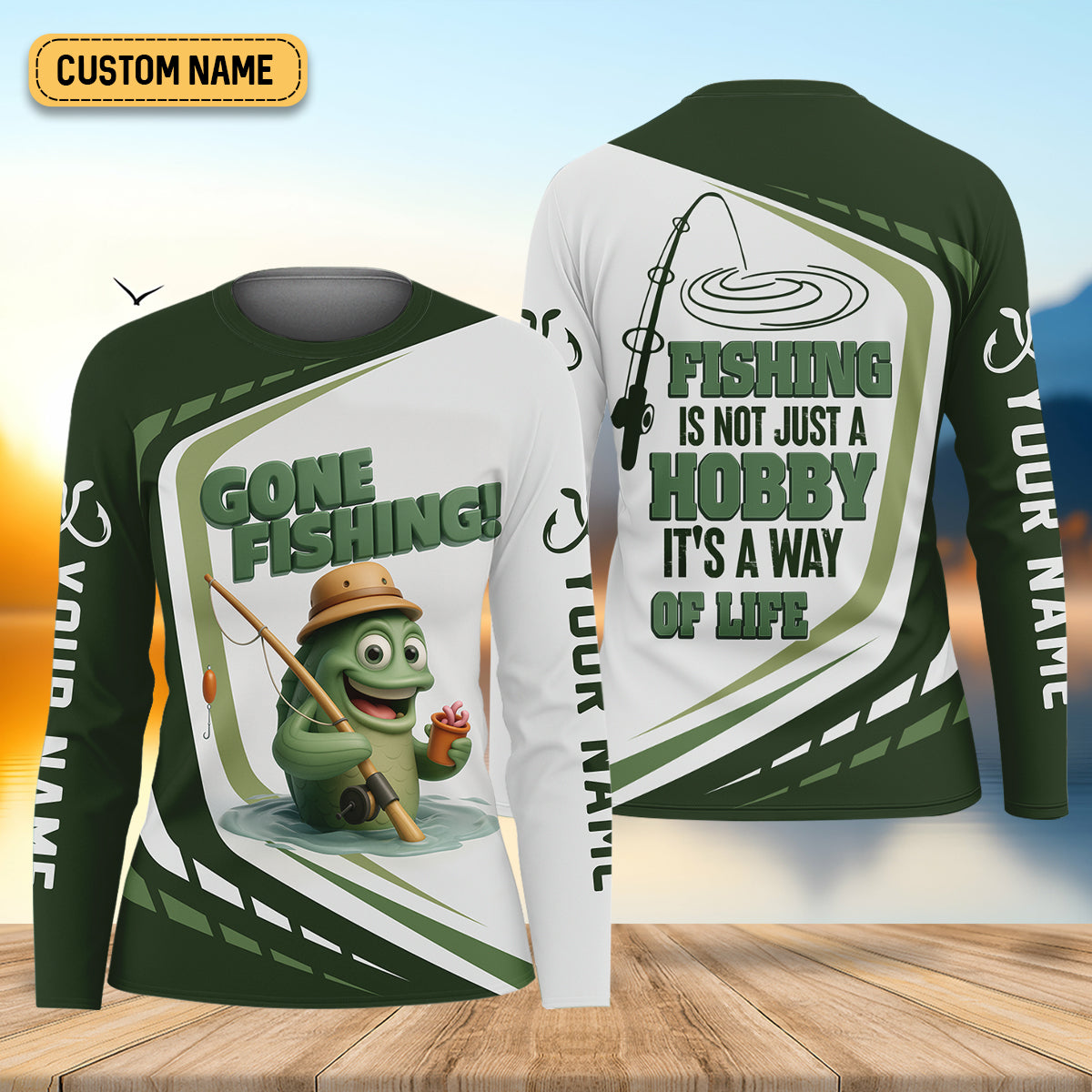 Gone Fishing, Fishing Is Not Just A Hobby, It's A Way Of Life Women SPF Shirt, Women Fishing Shirt, Funny Fishing Shirt