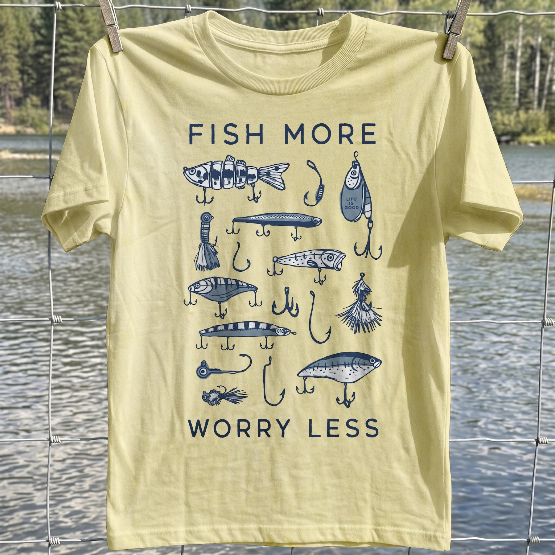 Fish More Worry Less T-Shirt