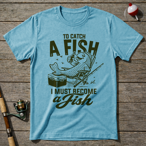 Become The Fish T-Shirt — Sky Blue