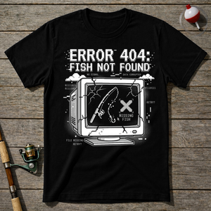 Error 404 Fish Not Found T-Shirt — Maroon