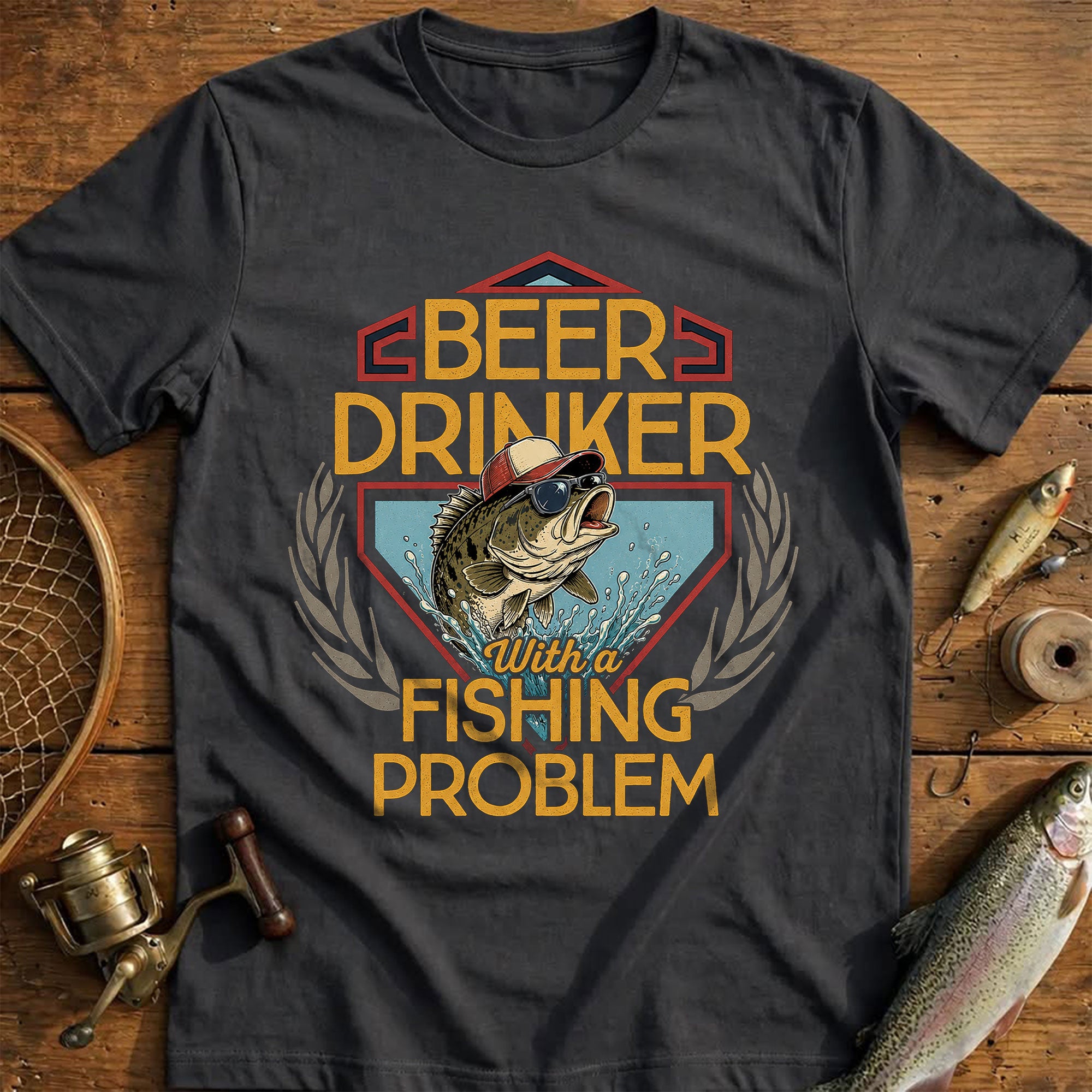 Beer Drinker Fishing Problem T-shirt