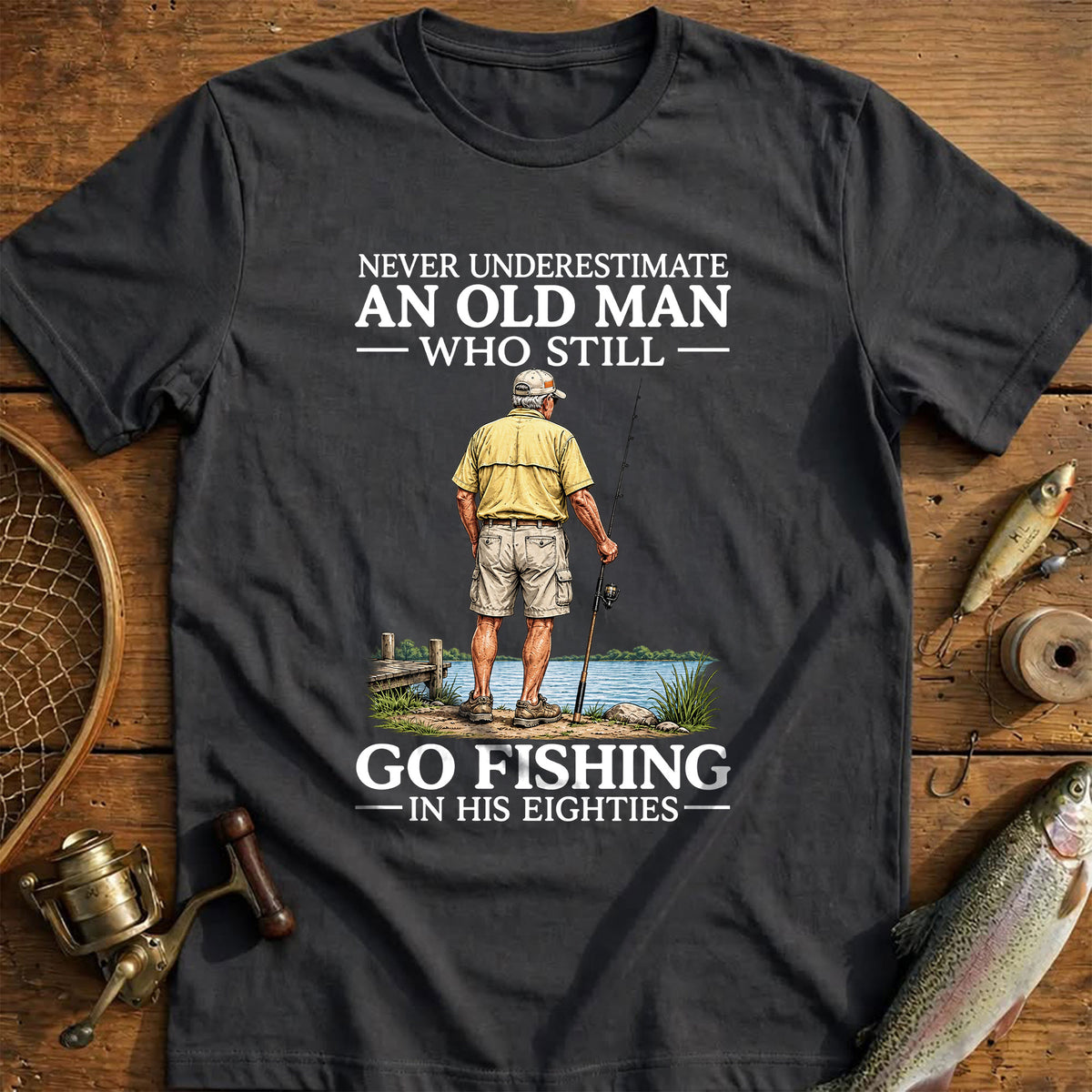 Go Fishing In Eighties T-Shirt