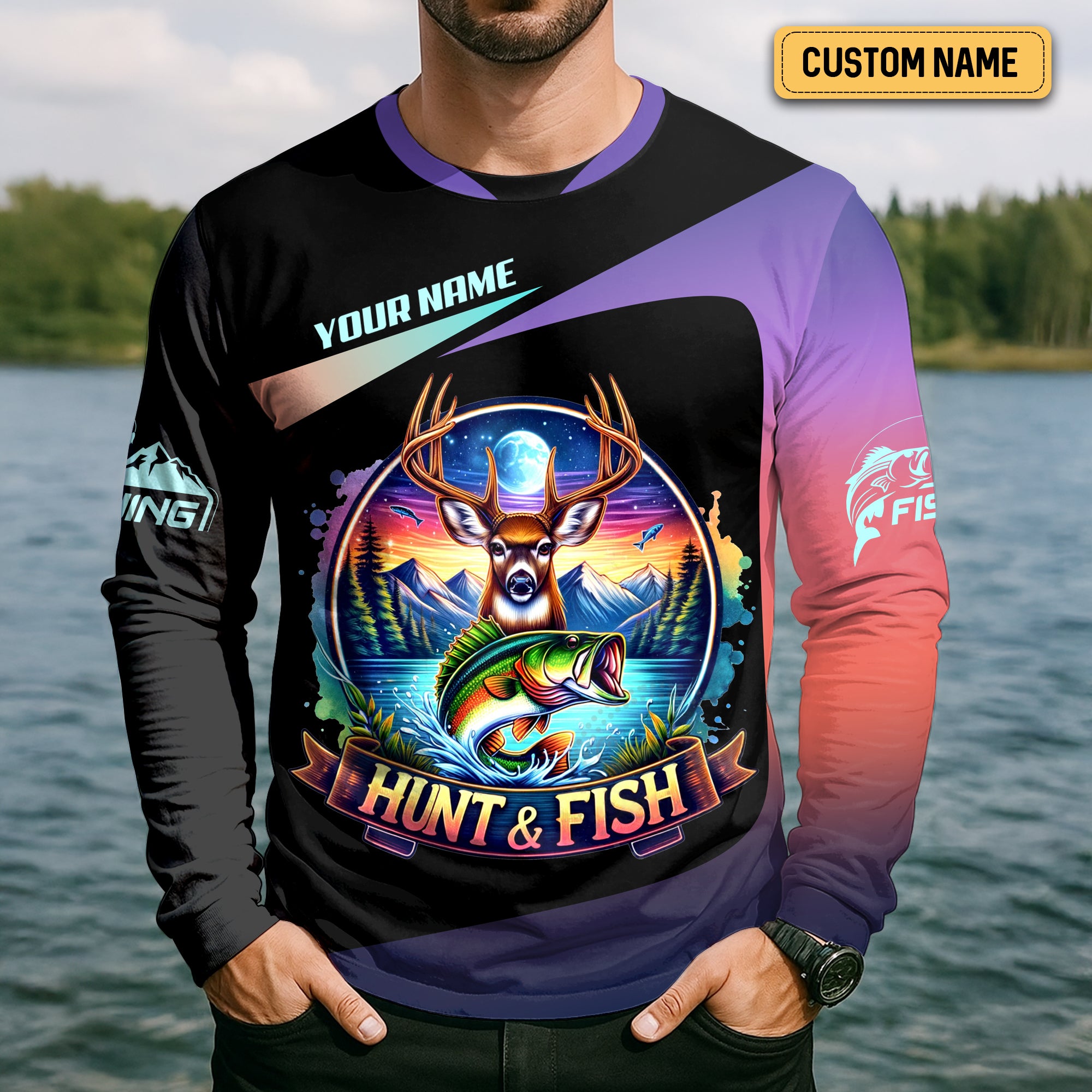 Fishing Hunting Mens Hooded UPF Shirt, Long Sleeve Fishing Shirts, SPF Shirts For Men, Mens Casual Shirts