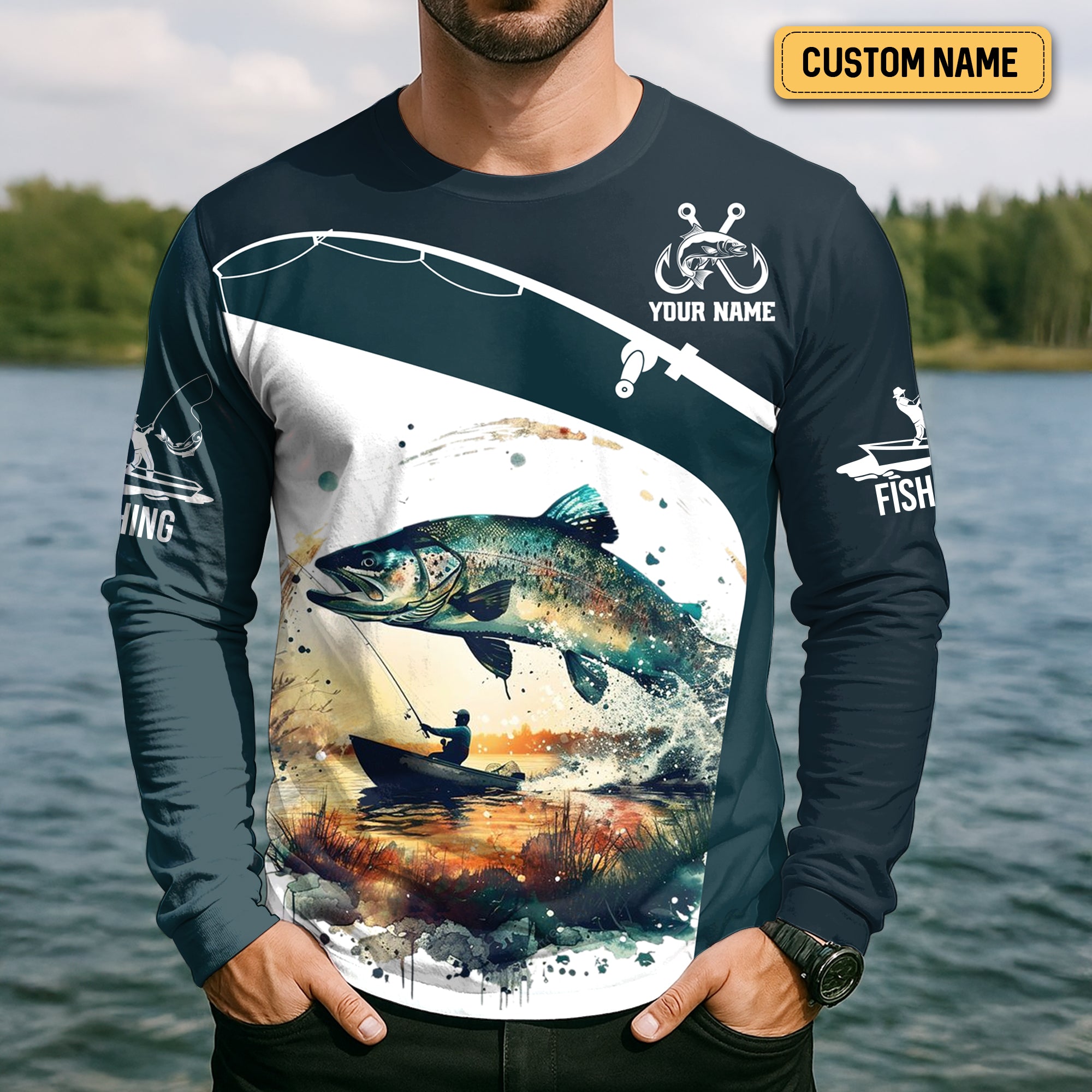 Can't Work Today My Arm Is In A Cast Long Sleeve Fishing Shirts, UPF Fishing Shirts, Long Sleeve Tops