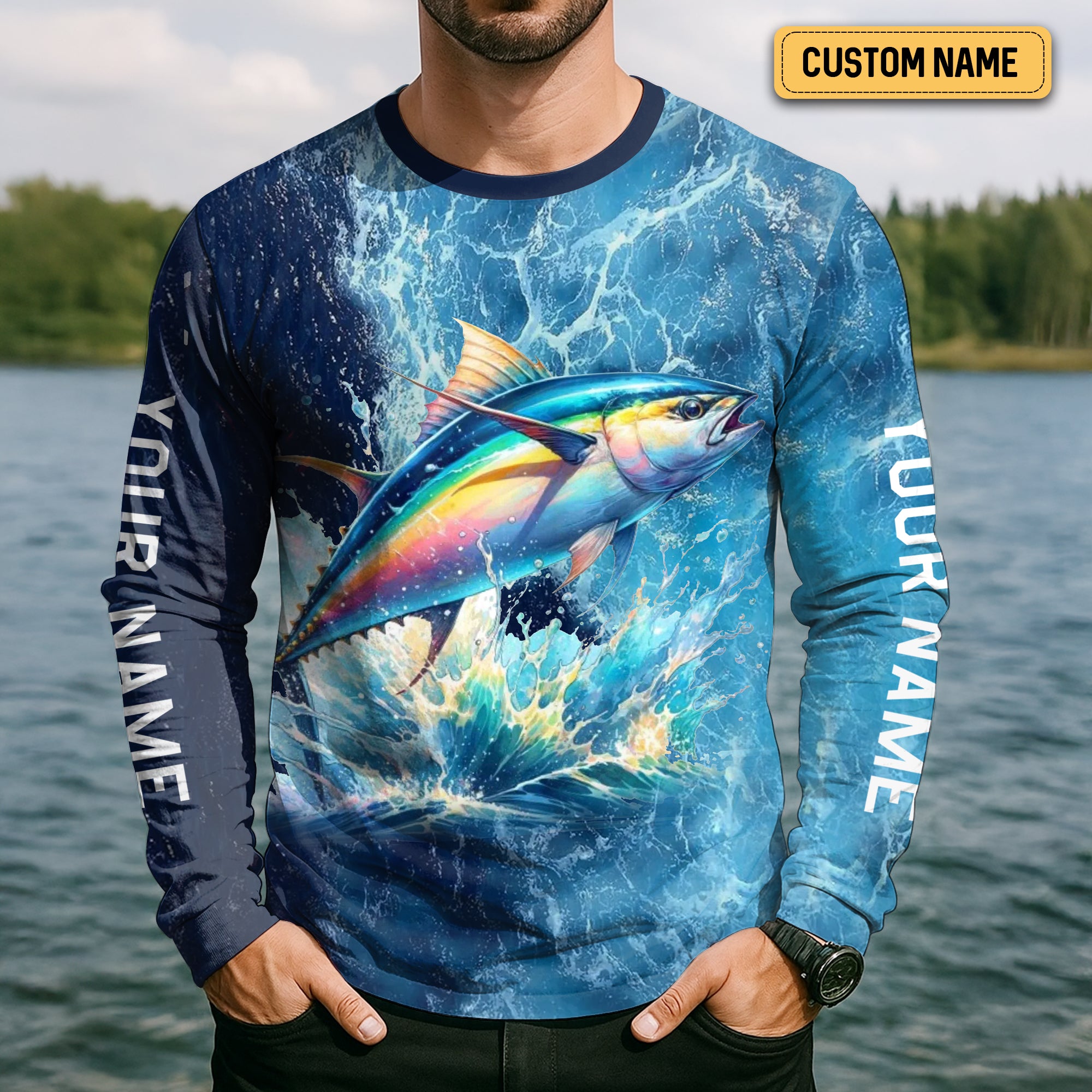 I'm Either Fishing Or Thinking About It Fishing Shirt, Fishing T-Shirts Funny, Long Sleeve Sun Shirt