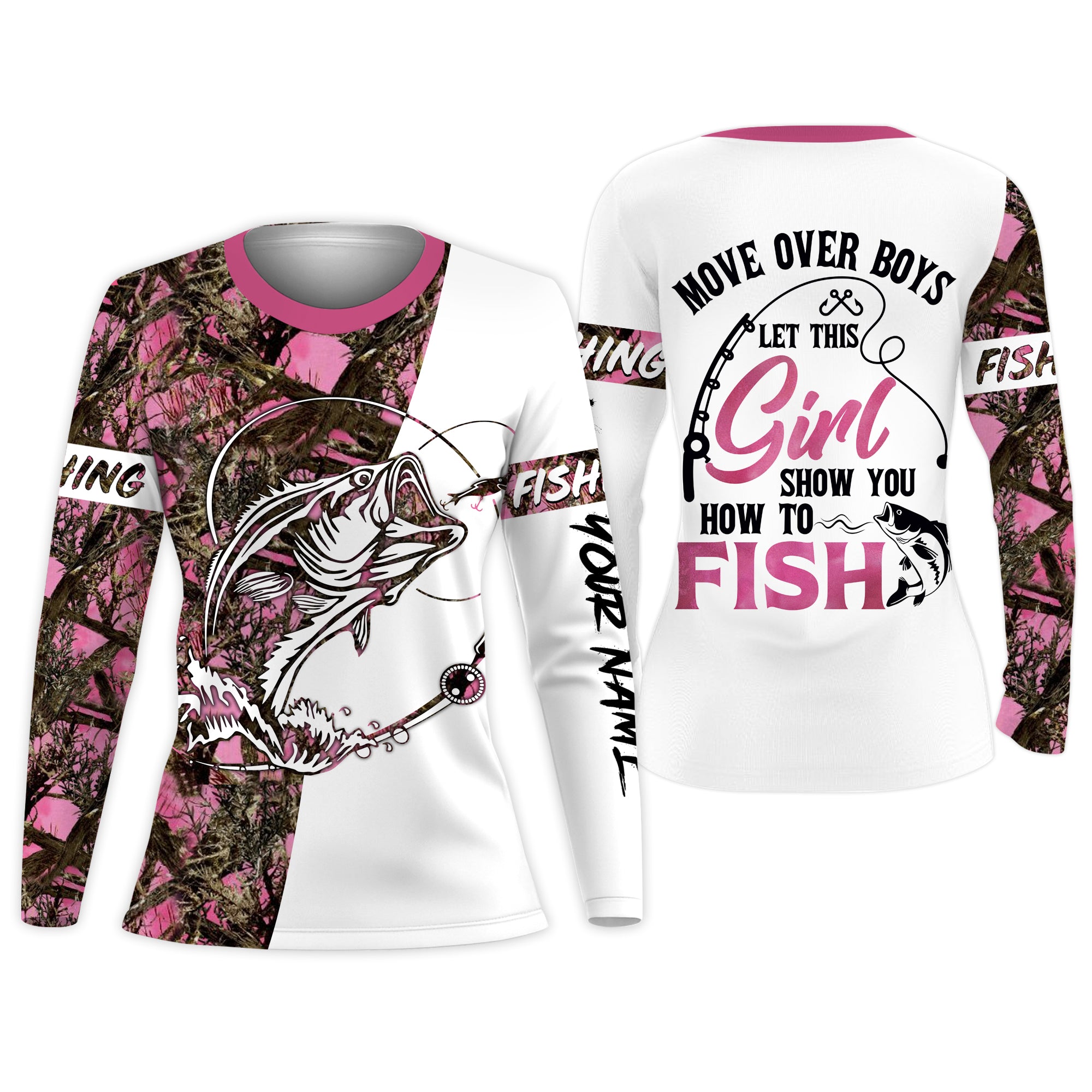 How To Fish, Pink Fishing Shirt, Fishing UPF Shirts,  Funny Fishing Shirts, UV Shirts For Women, Long Sleeve Sun Shirt