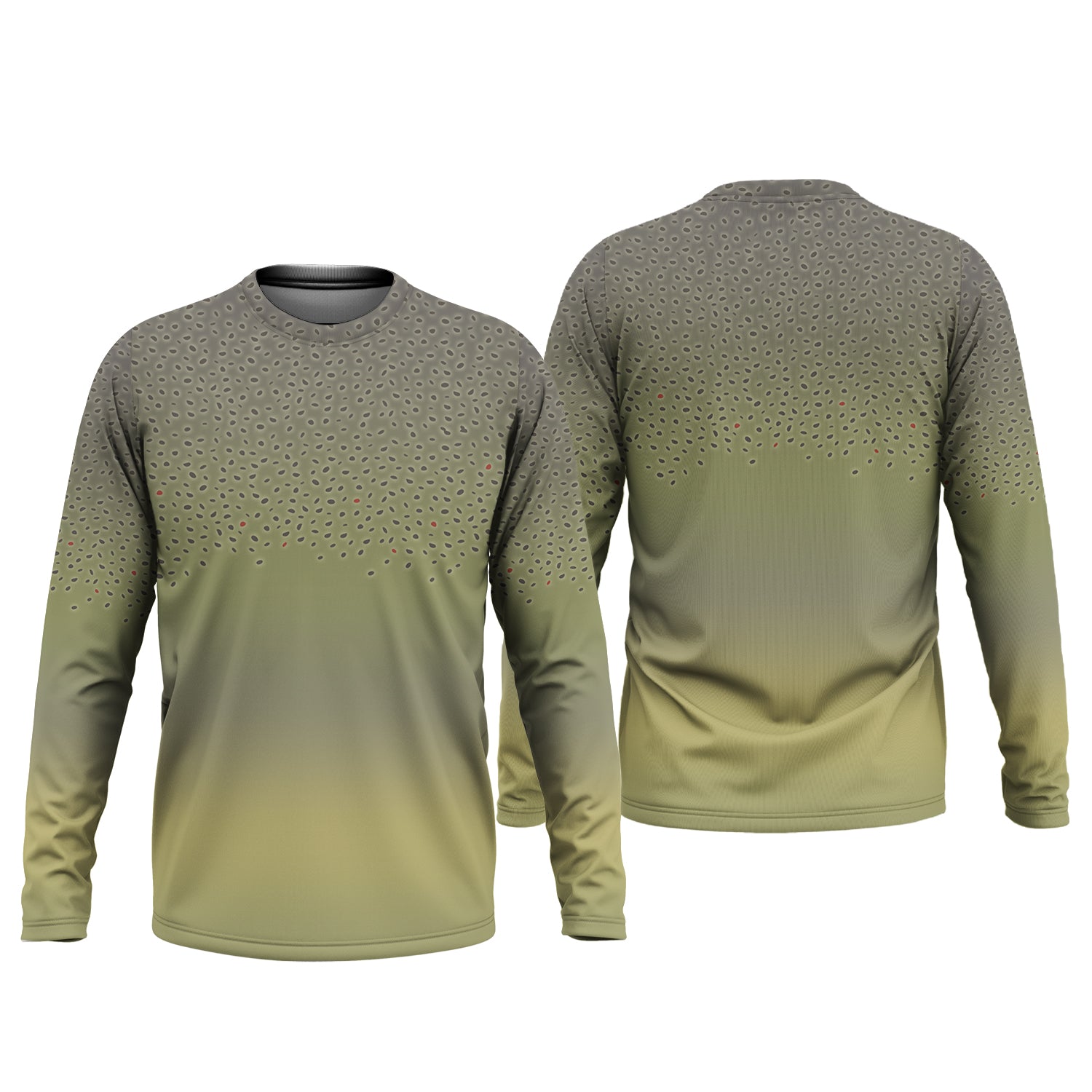 Green Brook Trout Skin UPF Fishing Shirts, Hooded Sun Shirt, Personalized Fishing Gifts, UV Shirts For Men