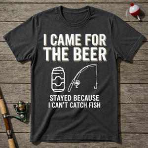I Came For The Beer T-Shirt ā Charcoal