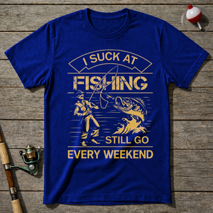 I Suck At Fishing T-Shirt — Royal Blue