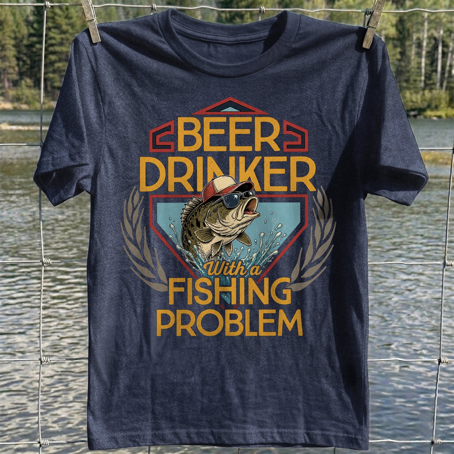 Beer Drinker Fishing Problem T-shirt