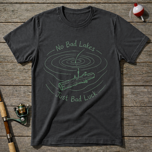 No Bad Lakes T-Shirt ā Charcoal