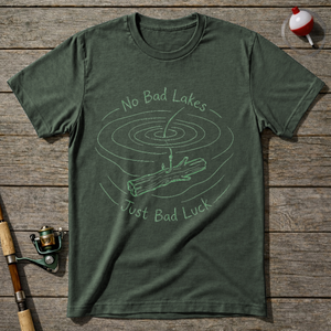 No Bad Lakes T-Shirt ā Military Green