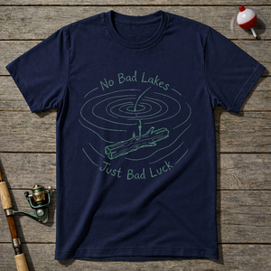 No Bad Lakes T-Shirt ā Navy