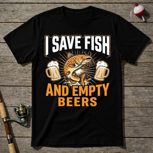 Save Fish And Empty Beers T-Shirt ā Maroon