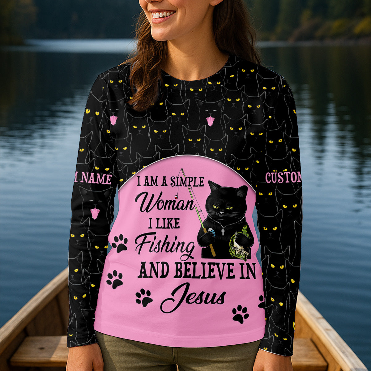 I Like Fishing Long Sleeve Sun Shirt, Female Fishing Shirts, Funny Fishing Shirt