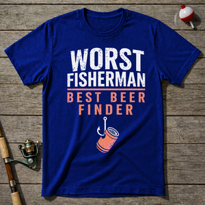 Worst Fisherman Best Beer T-Shirt — Royal Blue