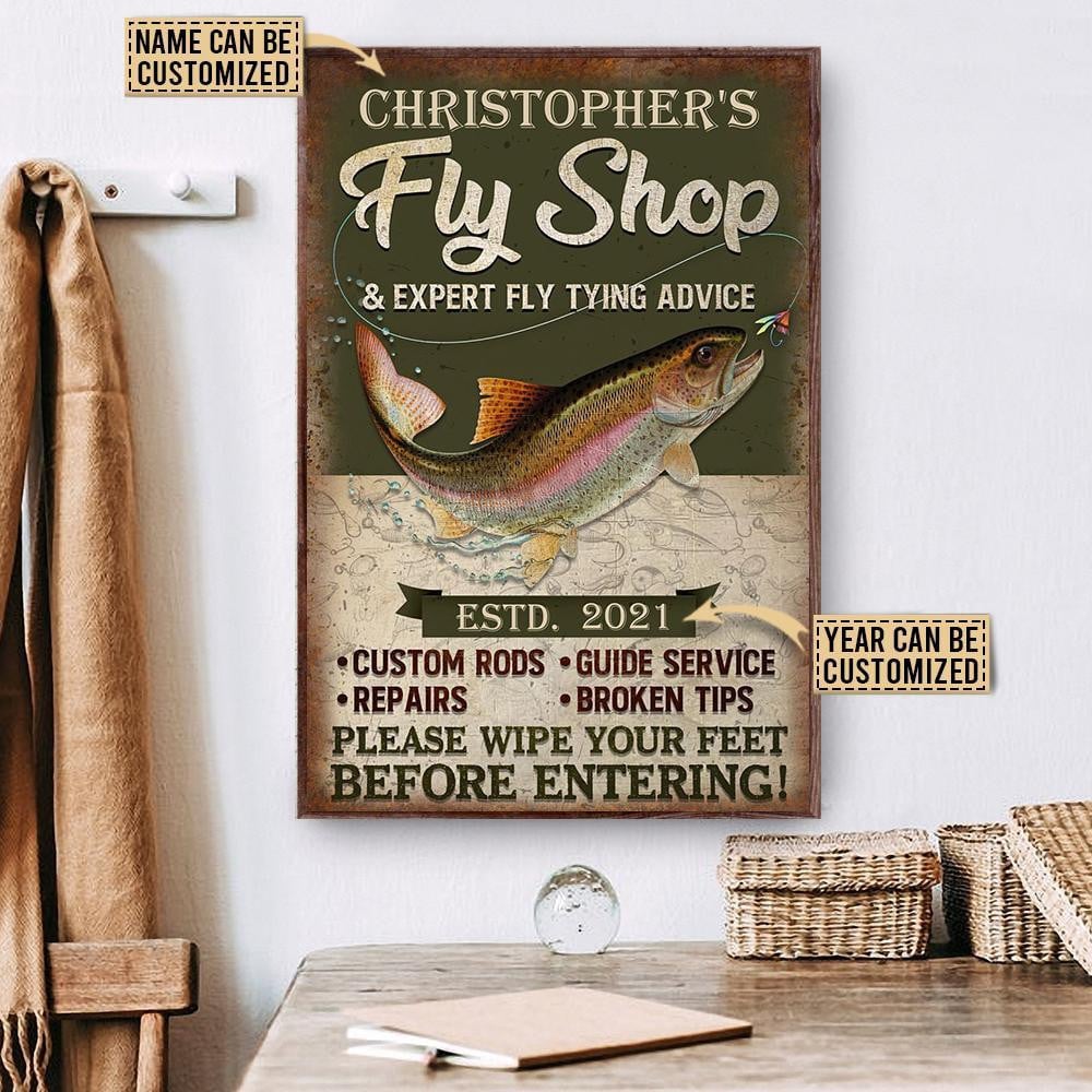 Personalized Canvas Frames Home Decoration Fly Fishing Expert Tying Advice Framed Prints, Canvas
