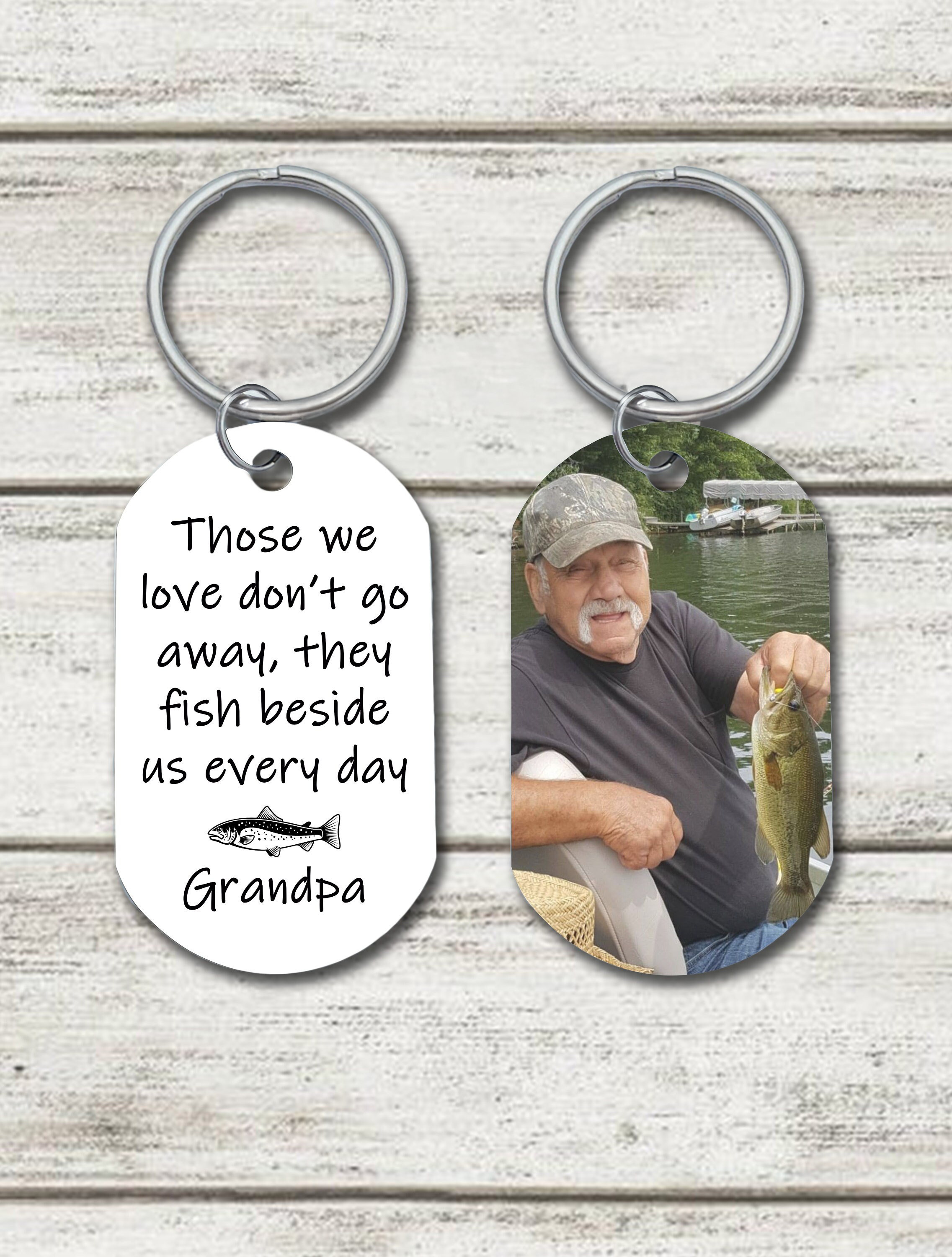 Fisherman Memorial Keychain, Sympathy Gift For Fisherman, Gift For Loss of Fishing Buddy, Fishing Memorial Gift, Fishing in Heaven Gifts