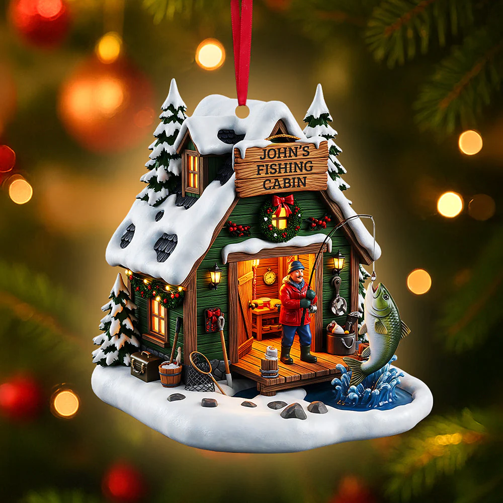 Fishing Ornaments For Christmas Tree, Fisherman Gift Ideas, Custom Christmas Ornaments