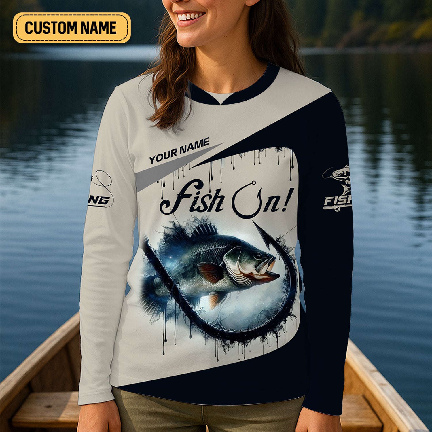 Bass Fishing Shirt, Long Sleeve Sun Shirt, Women Fishing Shirt, Camo Shirts For Women
