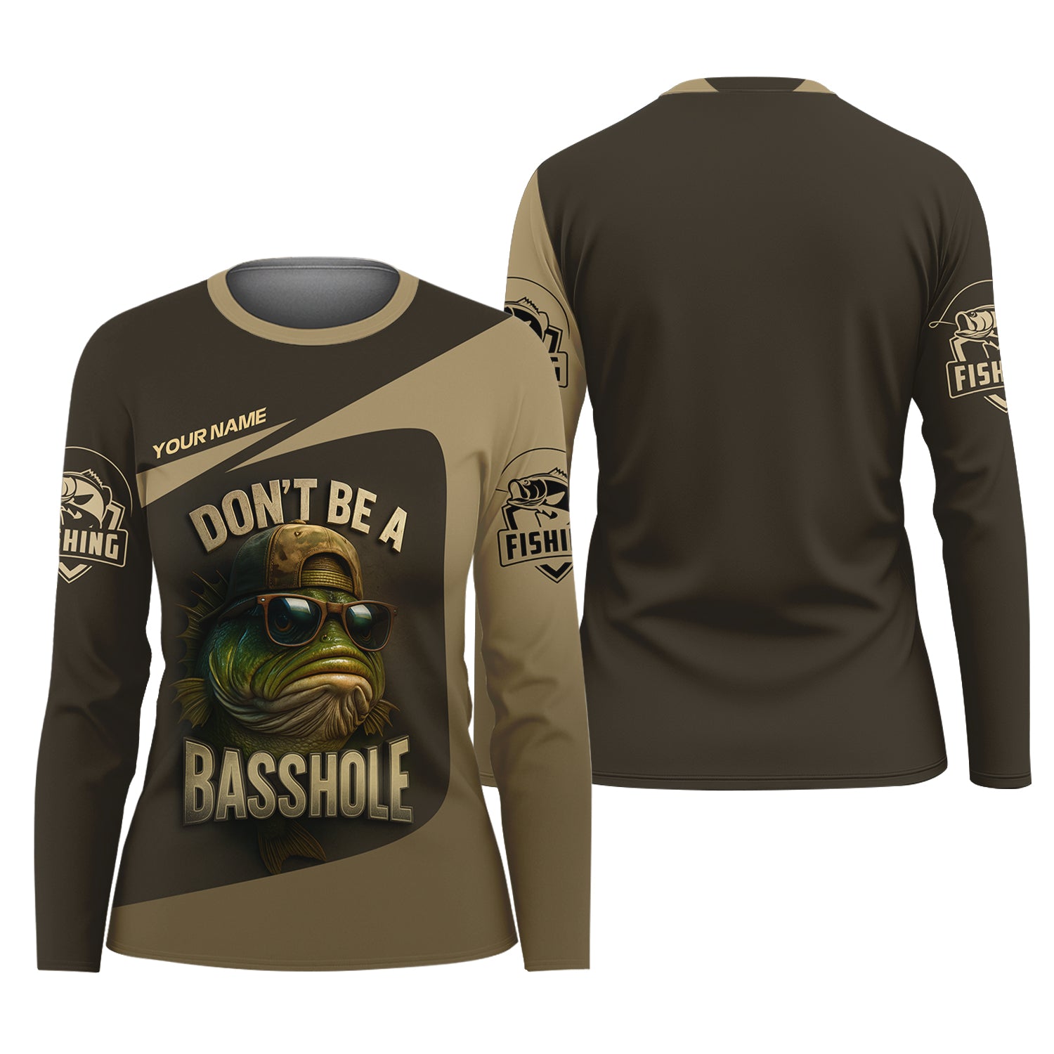 Don't Be A Basshole Women's Fishing Shirt, Mahi Fishing Shirt, UPF Fishing Shirt